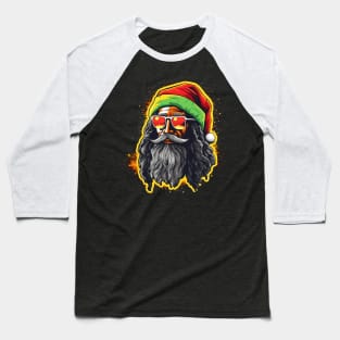 Santa Claus Rasta, African Style  Vibrant Baseball T-Shirt